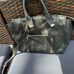 Zara Black Leather Satchel